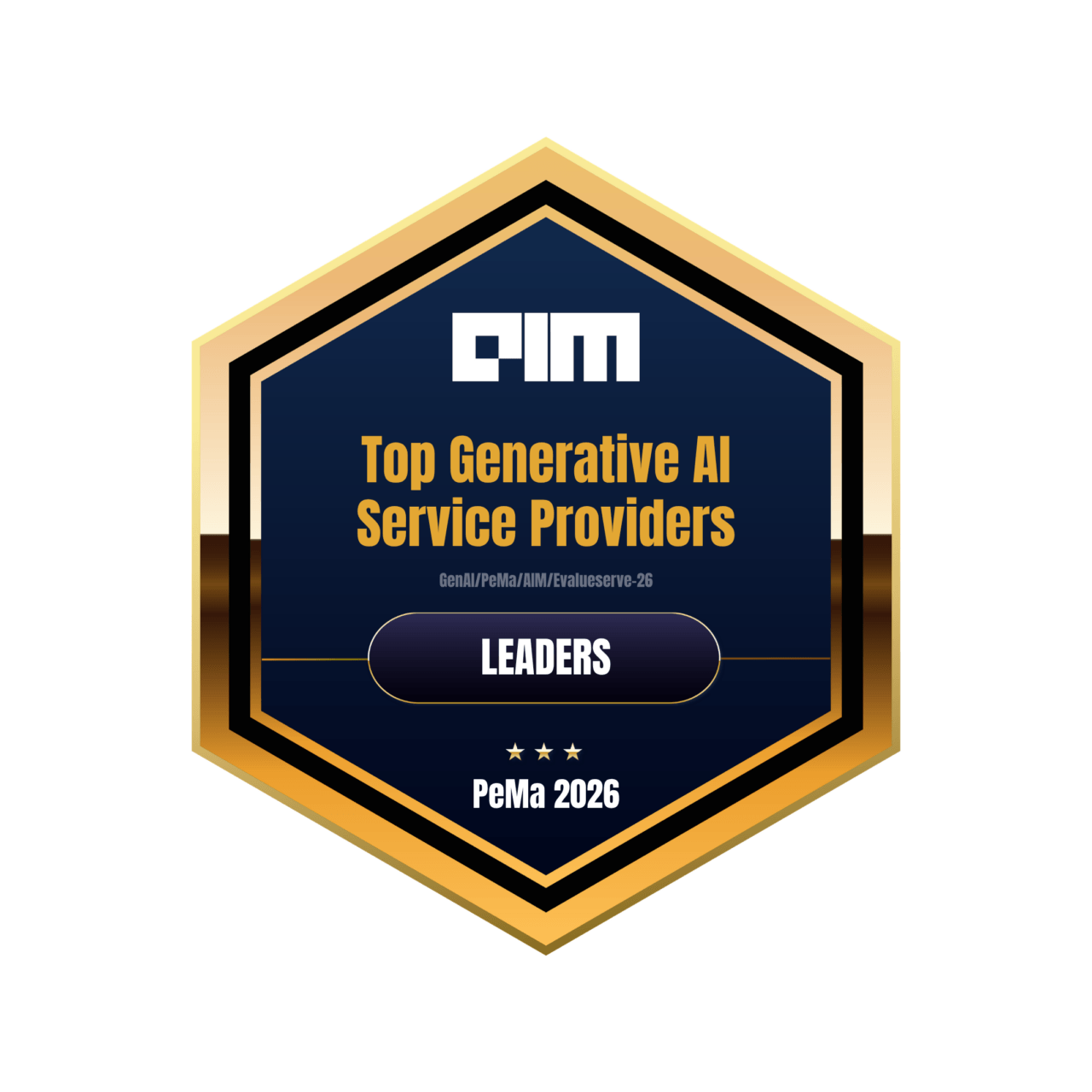 AIM GenAI Service Providers 2026 - Evalueserve badge